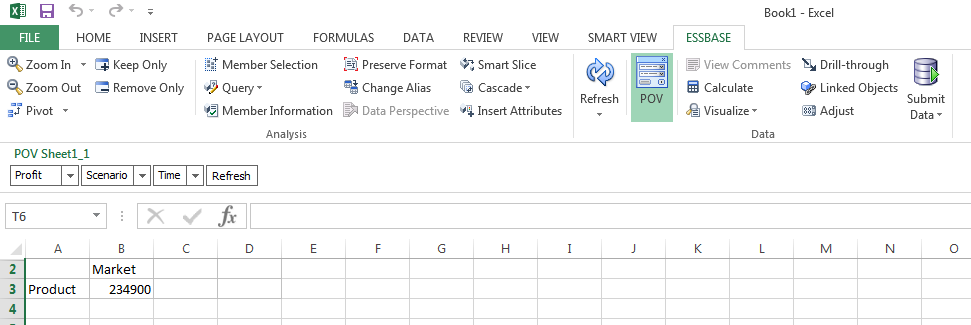 Figure 3: Excel Ad hoc analysis