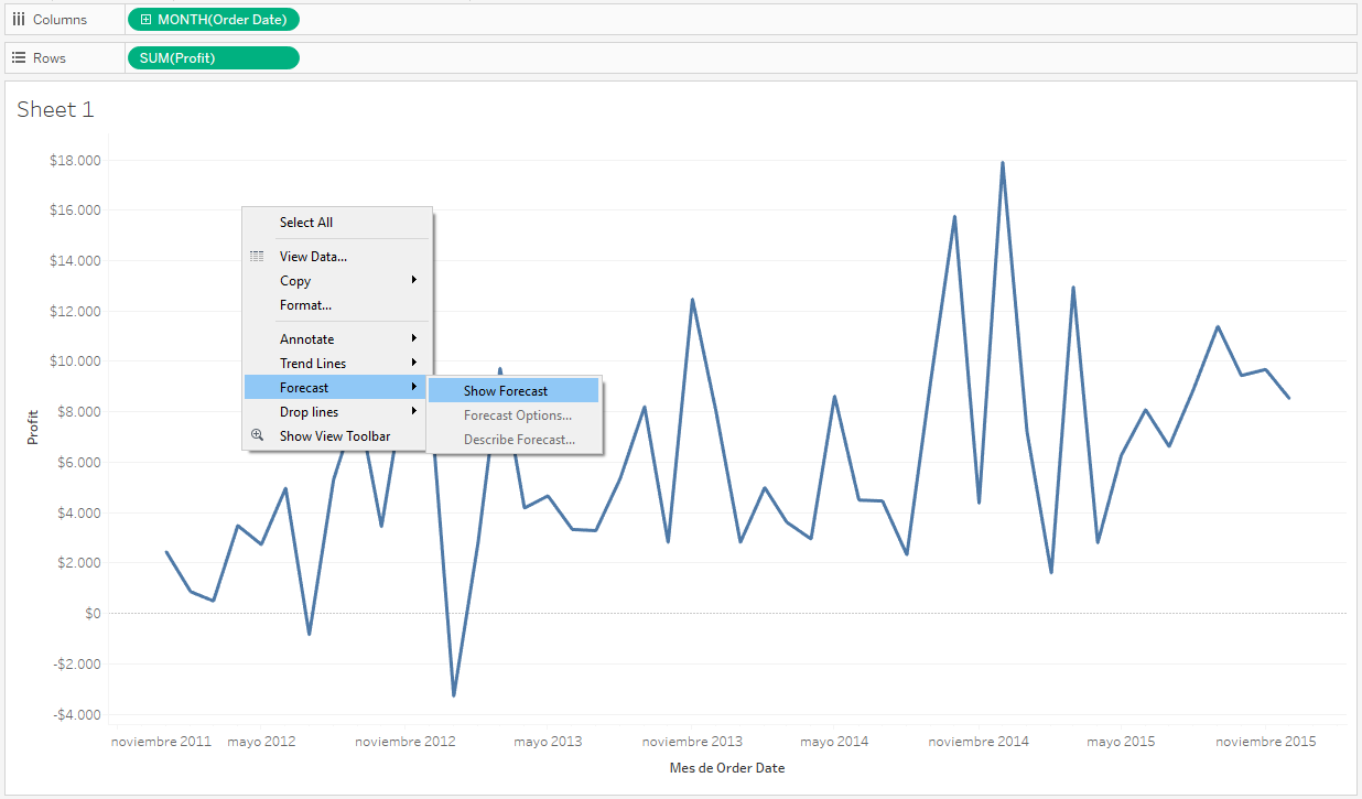 Figure 1: Tableau’s Superstore sample dataset.