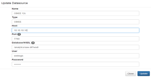 Figure 2: Define data source connection