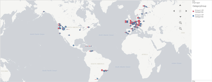 New layer with bar charts on the map