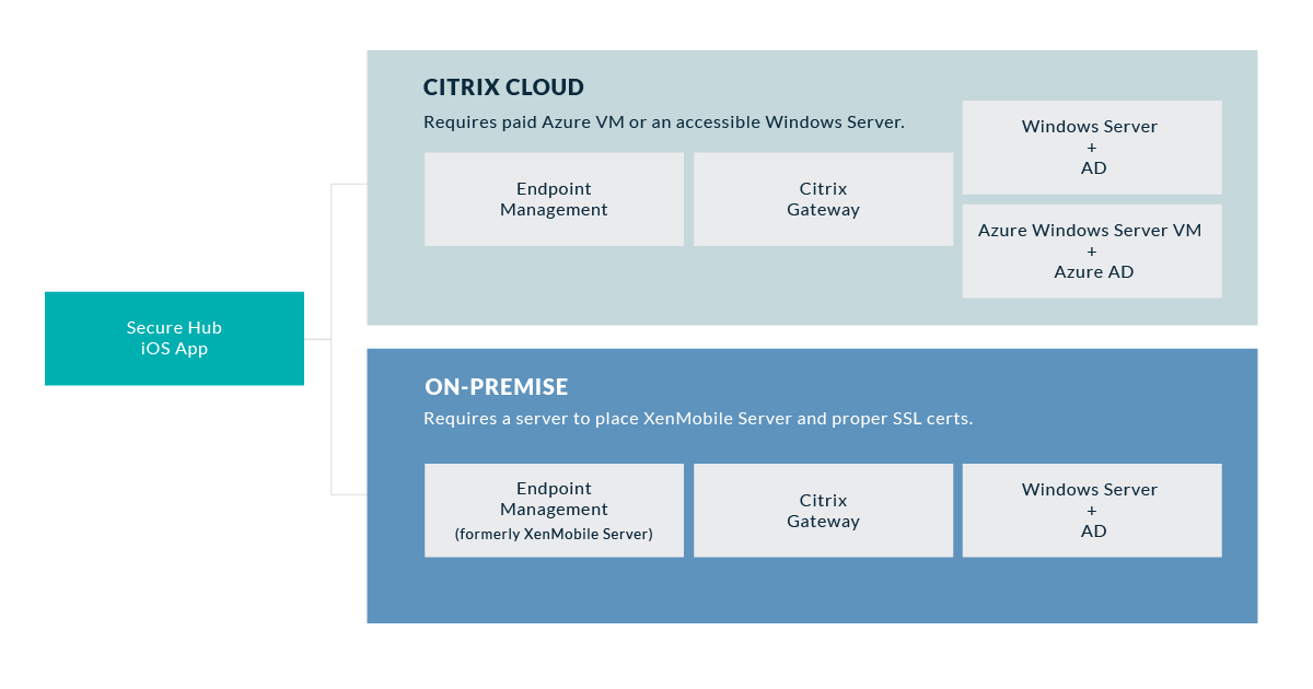 Two approaches for a Citrix MDM solution.