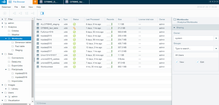 Datameer dashboard 1