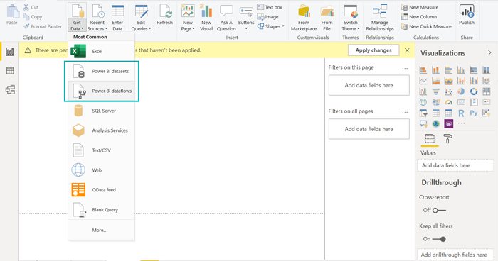 Import Power BI datasets and dataflows in Power BI Desktop