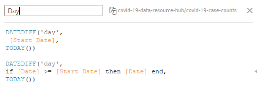 Calculated field: date dimension for the cohort