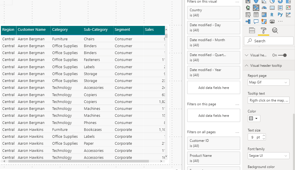 Display GIF PBI configuration