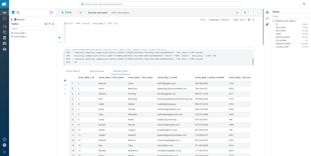 How our mock data looks without any policies.