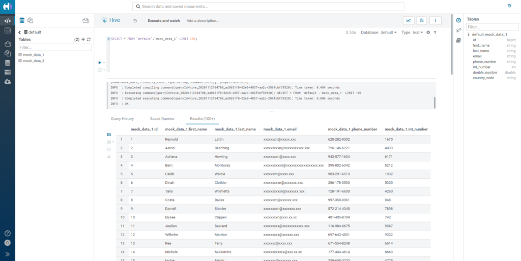 Querying a redacted string column