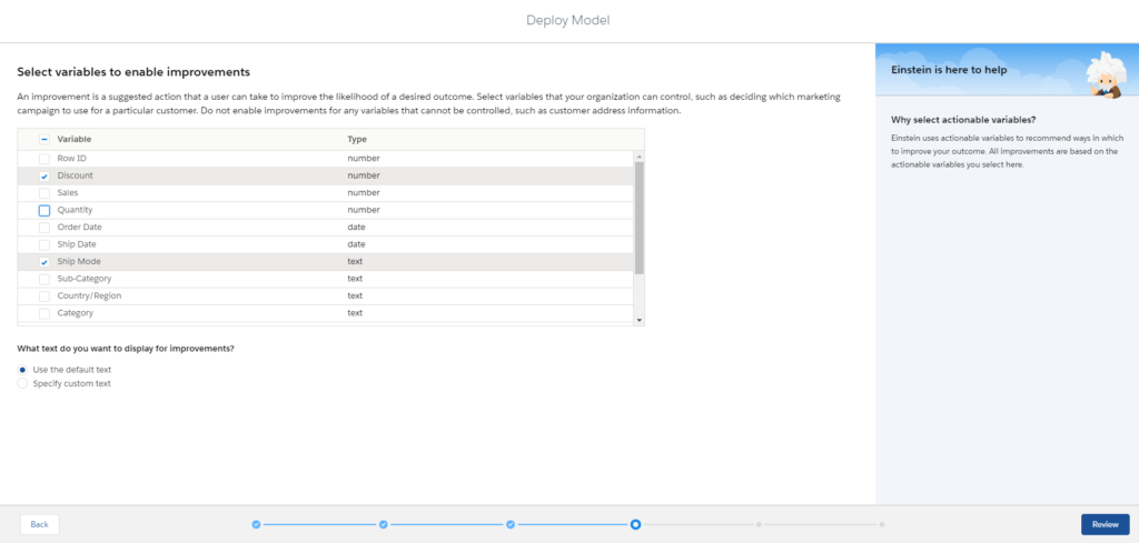 Variables to enable improvements