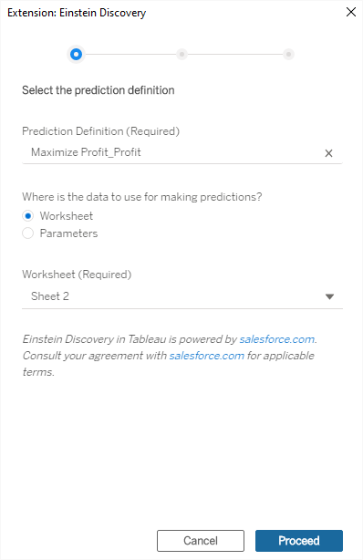 Settings of Einstein Discovery extension