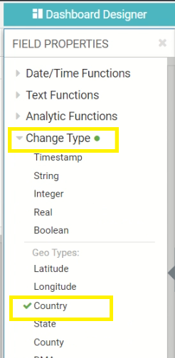 Field Properties - Changing Geo Type