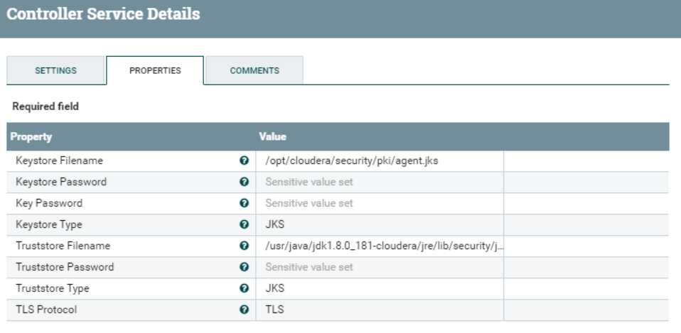 Details of the SSL Context Service controller