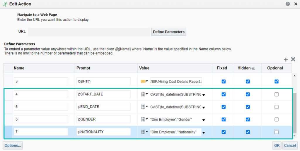 Set up parameters