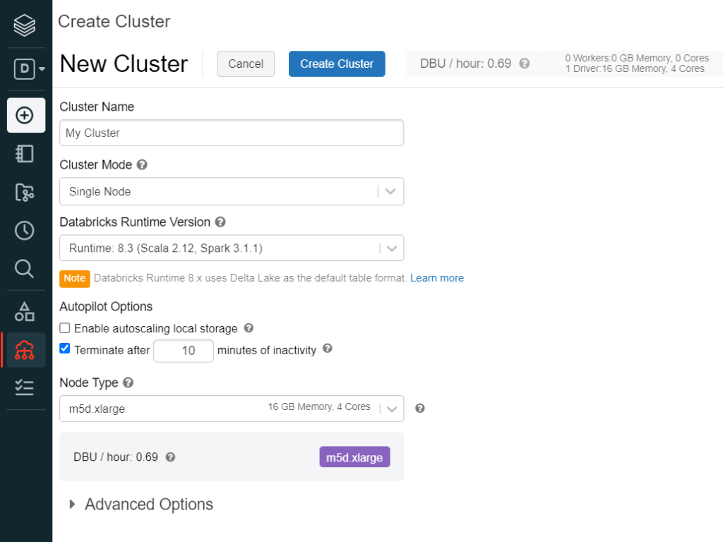 create cluster