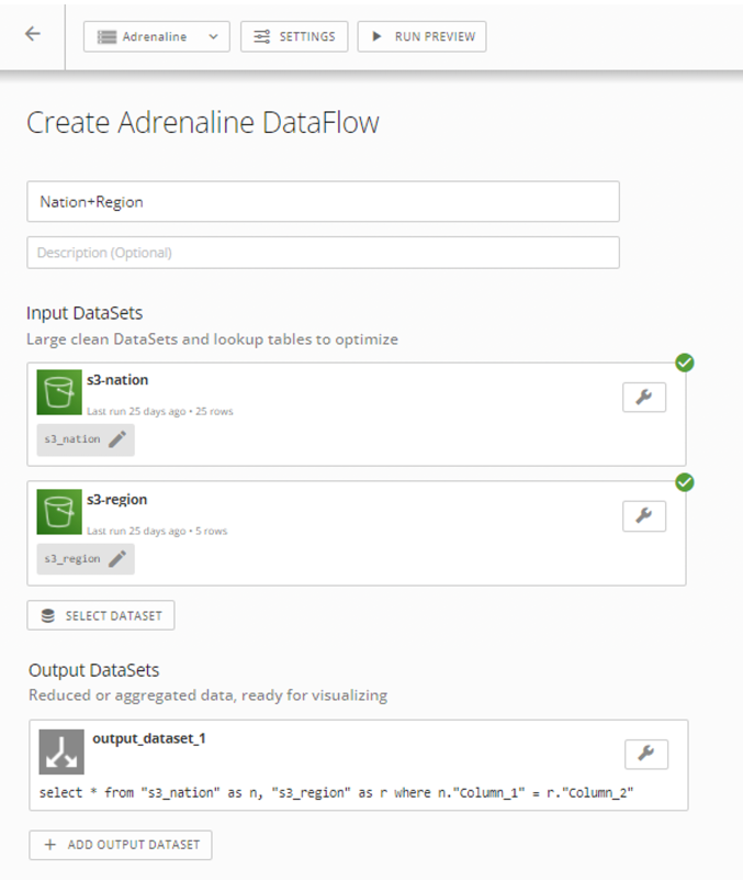 Domo SQL DataFlow view