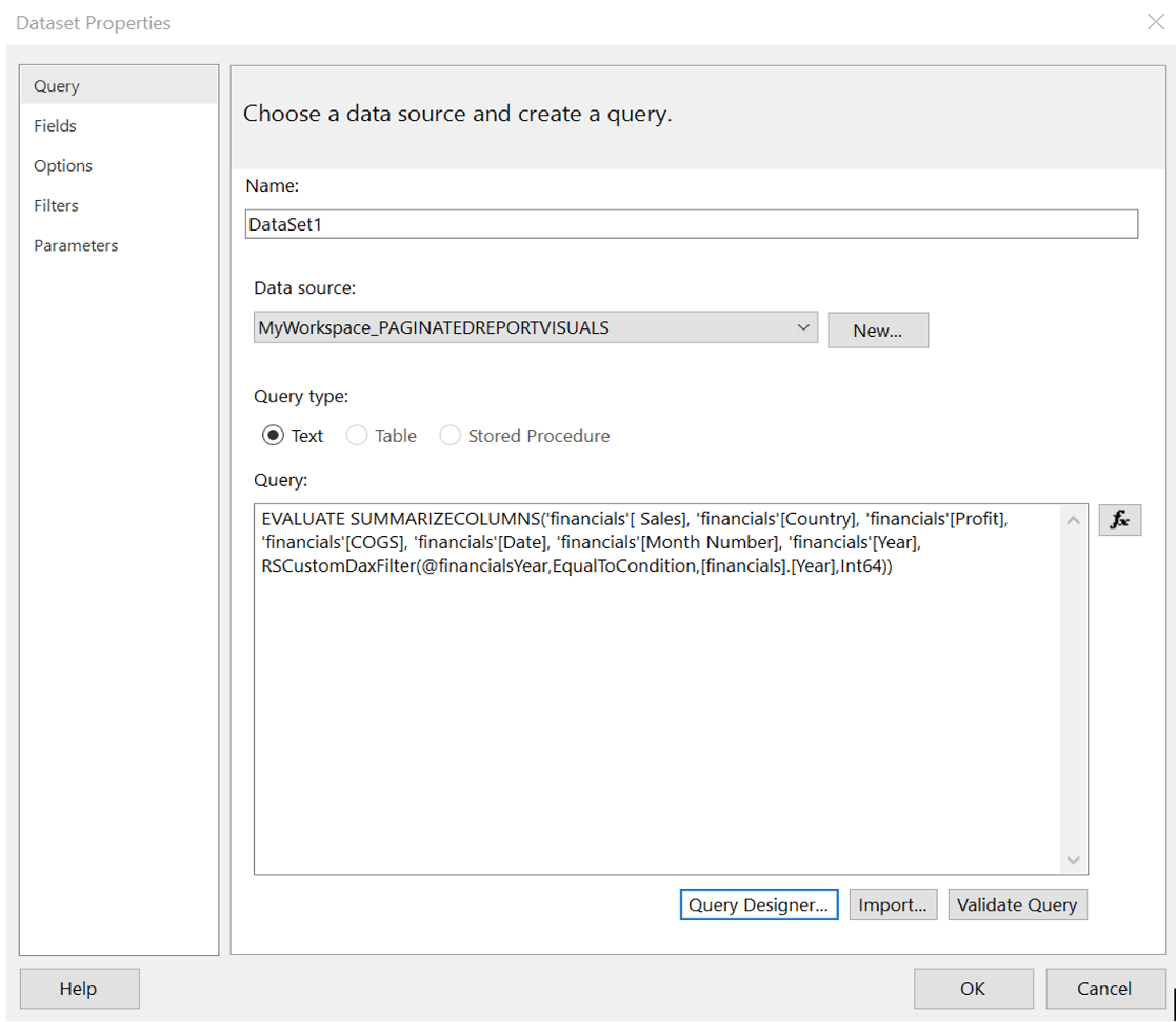 Paginated Report Visuals in Power BI img 3