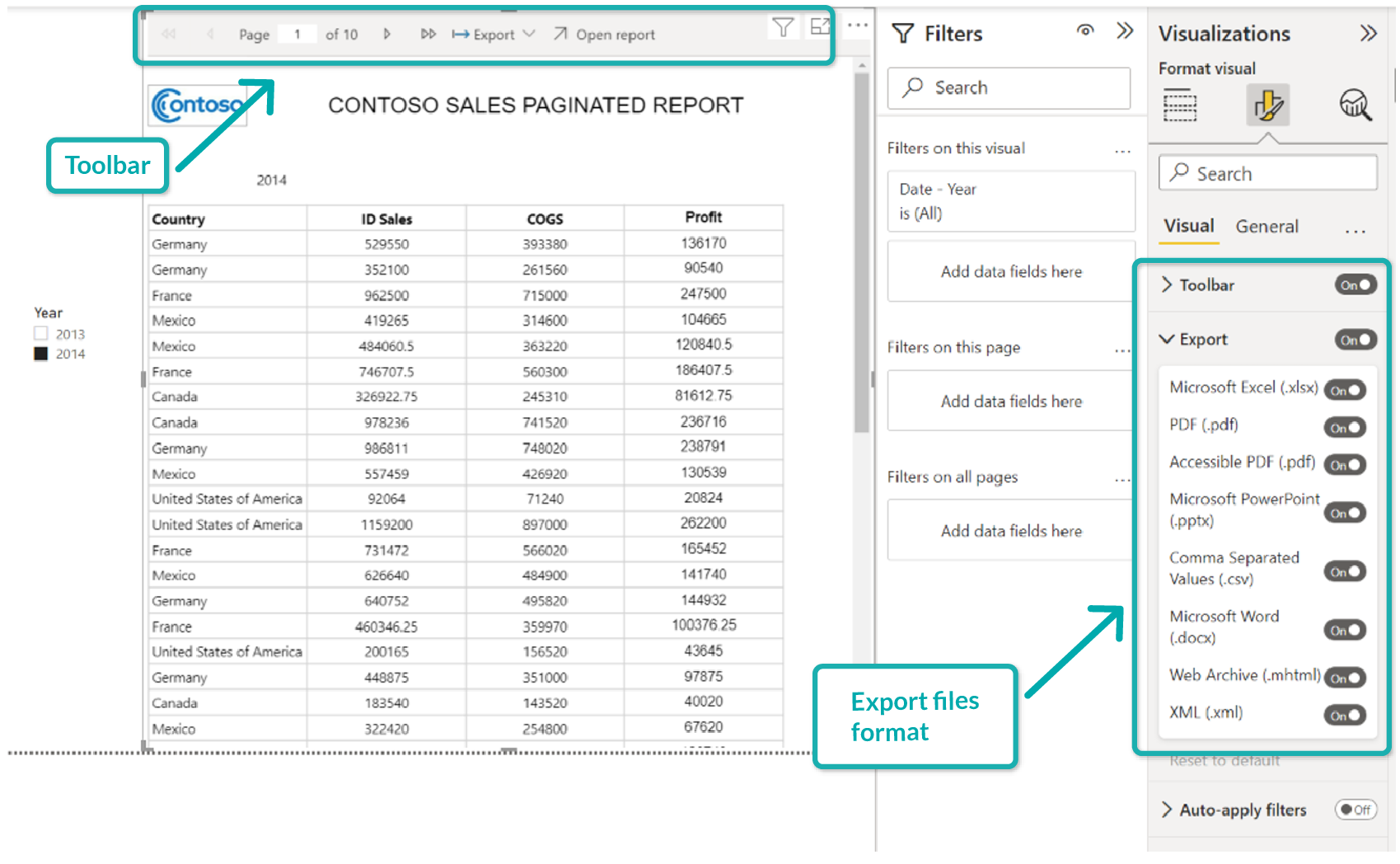 Paginated Report Visuals in Power BI img 11