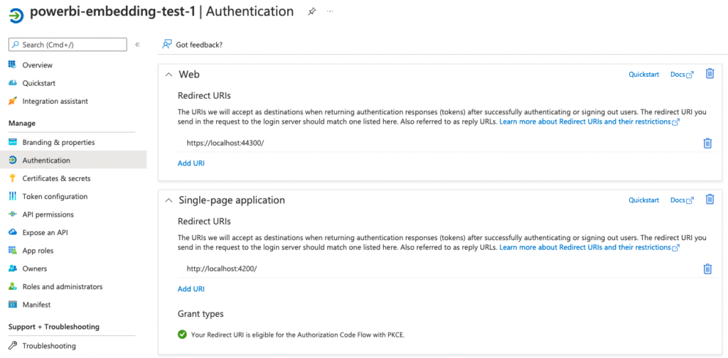 Application configuration