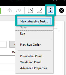 New Mapping task screenshot