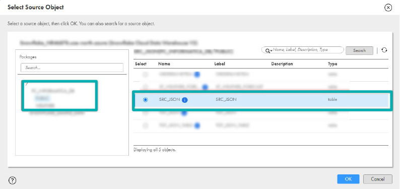 SRC Table screenshot