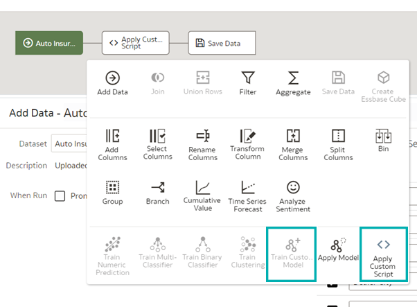 Figure3 New options available after enabling the ML module