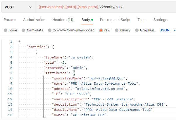 Figure 6 Create Entity Definitions 