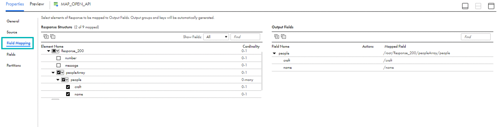 Field Mapping screenshot