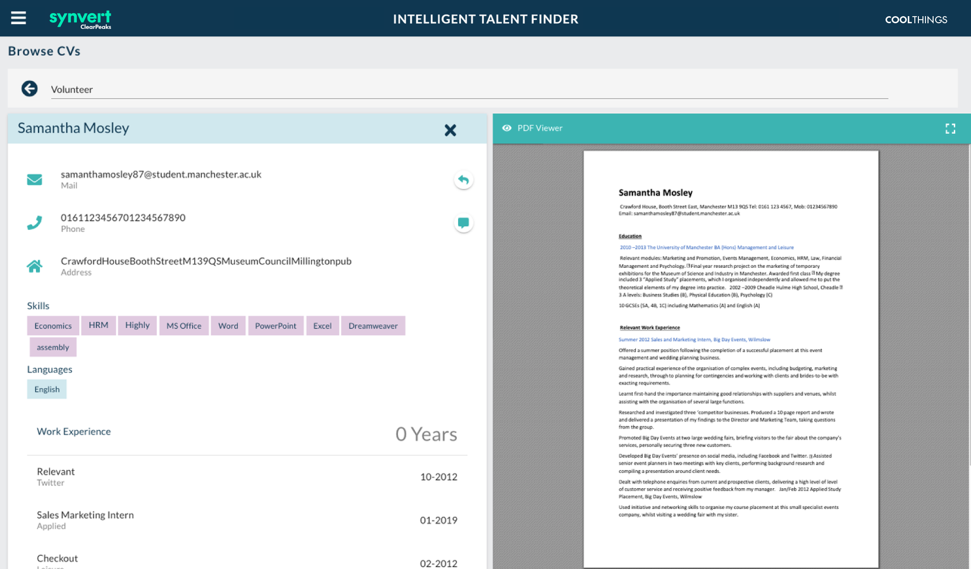 CV Parser Pill