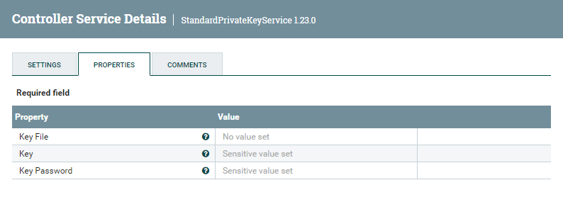 Private key service details