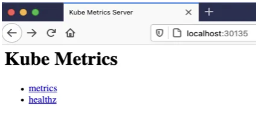 Kube Metrics Web Screenshot