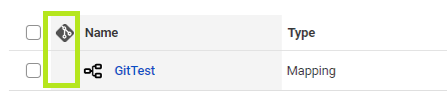 Version control status blank mark