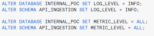 Enabling logs and metric capture