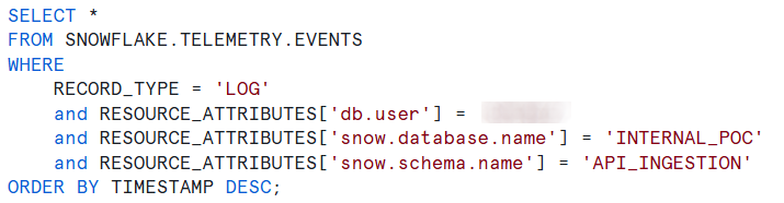 Querying log data