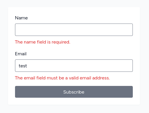 Invalid form