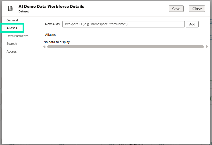 The Inspect window showing the new Aliases tab