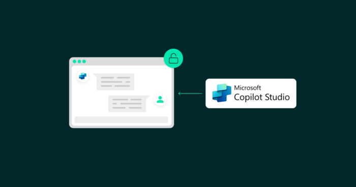 How Copilot Studio Is Redefining Enterprise AI Agents screen with a chatbot and the logo of copilot studio