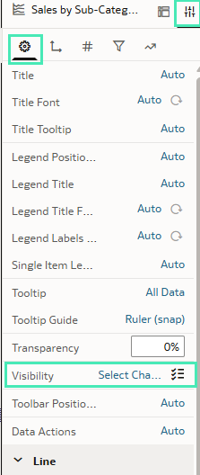 Editing chart visibility: step 1