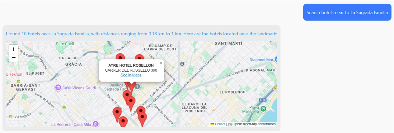 Search for hotels screenshot