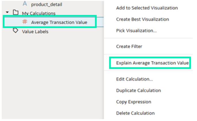 The Explain Calculation Feature