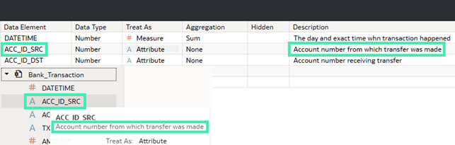 Column Description and Workbook View