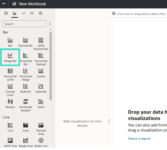 Figure 14: Selecting the Range Bar option