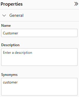 Before enrichment: blank descriptions and default synonyms