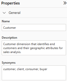 After enrichment: generated descriptions and curated synonyms
