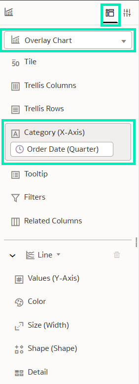 Overlay Chart category (X-Axis)