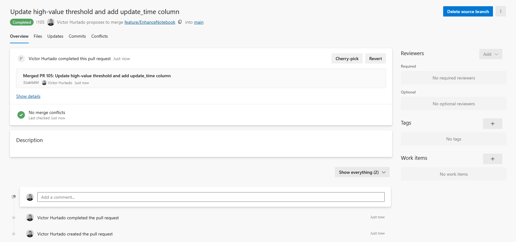 Completed pull request