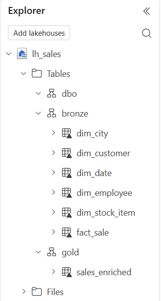 Explorer menu