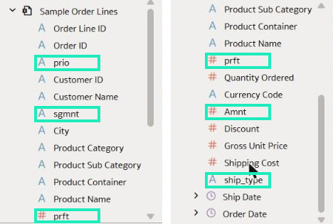 Figure 02: Renamed columns in the data panel