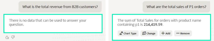 Figure 03: Answers to the B2B and P1 questions before adding AI Descriptions