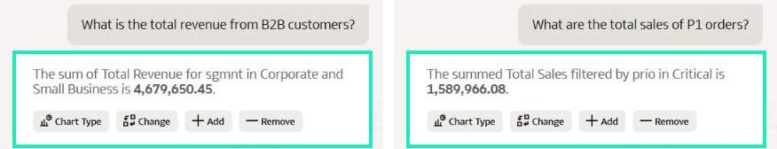 Figure 09: Answers to the B2B and P1 questions after adding AI Descriptions