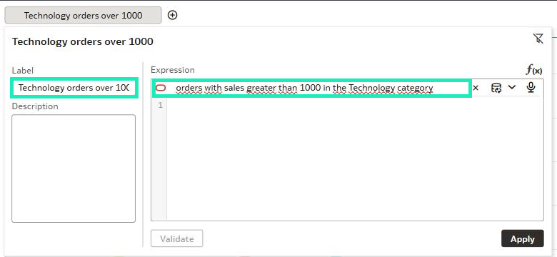 Figure 15: Natural language request