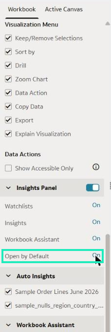 Figure 21: Open by Default enabled